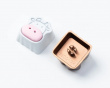Cute Cow Silicone Aluminum Alloy Artisan Keycap - Hvid Cute Cow Silicone Aluminum Alloy Artisan Keycap - Hvid