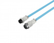 USB-C Coiled Cable - Lyseblå / Hvid