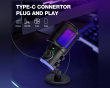 Ampligame AM6 Kondensator Mikrofon med RGB - Black