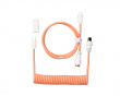 Custom Coiled Aviator Kabel USB-C - Pink/Orange
