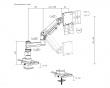 Skærmstativ 20kg Heavy-Duty 17”-49” Sort med USB-porte - 1 Skærm