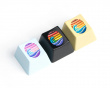 Colorful Great Wave Zinc Alloy Artisan Keycap - Sort Colorful Great Wave Zinc Alloy Artisan Keycap - Sort