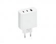 67W GaN Oplader 2C1A (2xUSB-A + USB-C) - Hvid