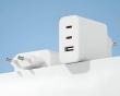 67W GaN Oplader 2C1A (2xUSB-A + USB-C) - Hvid