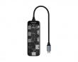 Transparent USB Dockningsstation - 10 porte