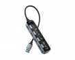Transparent USB Dockningsstation - 5 porte