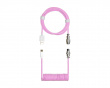 Coiled Cable USB-C til USB-A 1.5m - Aviator - Candy Magenta