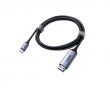 USB-C til HDMI Aluminium Kabel 4K@60Hz - 1.5 m - Grå/Sort