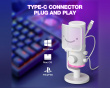Ampligame AM6 Kondensator Mikrofon med RGB - Hvid