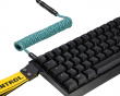 Coiled USB-C Kabel - Cyber Teal