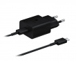 Oplader USB-C 15W med 1m Ladekabel - Sort