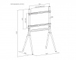 Metal TV stativ - 49”-70” - Sort