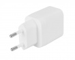 USB-C & USB-A Vægoplader - Hvid