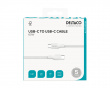 60W USB-C til USB-C Ladekabel - Hvid - 1 m