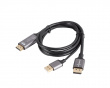 HDMI til DisplayPort Kabel 4K Sort - 1m
