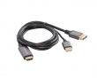 HDMI til DisplayPort Kabel 4K Sort - 1m