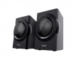 Yuri 2.1 Højttalere med Subwoofer - Sort