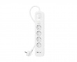 Strømudtag med Overspændingsbeskyttelse - 4 porte - USB-C PD