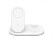 Boost Charge Qi2 15W Magnetisk 3-in-1 Ladeplade - Hvid