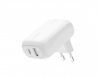 Boost Charge 42W USB-C & USB-A Vægoplader - Hvid