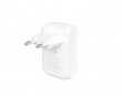 Boost Charge 42W USB-C & USB-A Vægoplader - Hvid