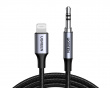 Lightning til Aux 3,5 mm kabel 1m - Sort