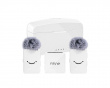 M9 Dual Wireless Microphone System - Trådløs Mikrofon - Hvid