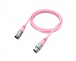 XLR Kabel - 3pin - 1.8 Meter - Lyserød