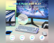 AmpliGame GK1W ANSI Gaming Tastatur - Hvid