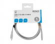USB-C Ladekabel 60W Silikone - Grå - 1,5m