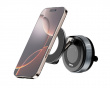 Vakuum Telefonholder med magnetisk ring - Sort