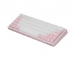 Xpunk 63 Magnetisk 60% ANSI Gaming Tastatur - Rosa/Hvid