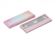 Xpunk 63 Magnetisk 60% ANSI Gaming Tastatur - Rosa/Hvid