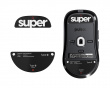 Glas Skates Type-C til Pulsar TenZ Signature Edition - Sort