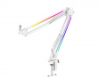 RGB Metal Mikrofon Boom Arm - Hvid