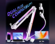RGB Metal Mikrofon Boom Arm - Hvid