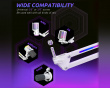 RGB Metal Mikrofon Boom Arm - Hvid