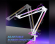 RGB Metal Mikrofon Boom Arm - Hvid