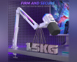 RGB Metal Mikrofon Boom Arm - Hvid