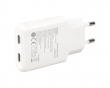 45W 2x USB-C Vægoplader - Slim White