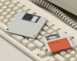 Floppy Disk Stil SSD Kabinet - Grå