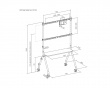 Easel Studio Mobilt TV-stativ med hjul – Sort