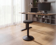 Ergonomisk Højdejusterbar Vippestol & Skammel - Sort