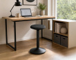 Ergonomisk Højdejusterbar Vippestol & Skammel - Sort