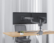 Monitorarm med USB-A & USB-C Porte - 2 Skjermer - 17-35