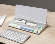 Glas Skrivebord Whiteboard med Stativ 40 cm - Hvid