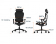 SpineX Pro Ergonomisk Kontorstol i Stof - Sort