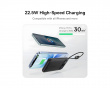 EnerFill FC11 Digital Display Power Bank med Dual Cable 22.5W 10000mAh - Cosmic Black