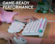 G316 X 98 Gamingtastatur - Hvid