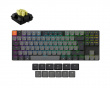 K1v6 Low Profile QMK Trådløst Tastatur [Gateron Banana] - Lysegrå